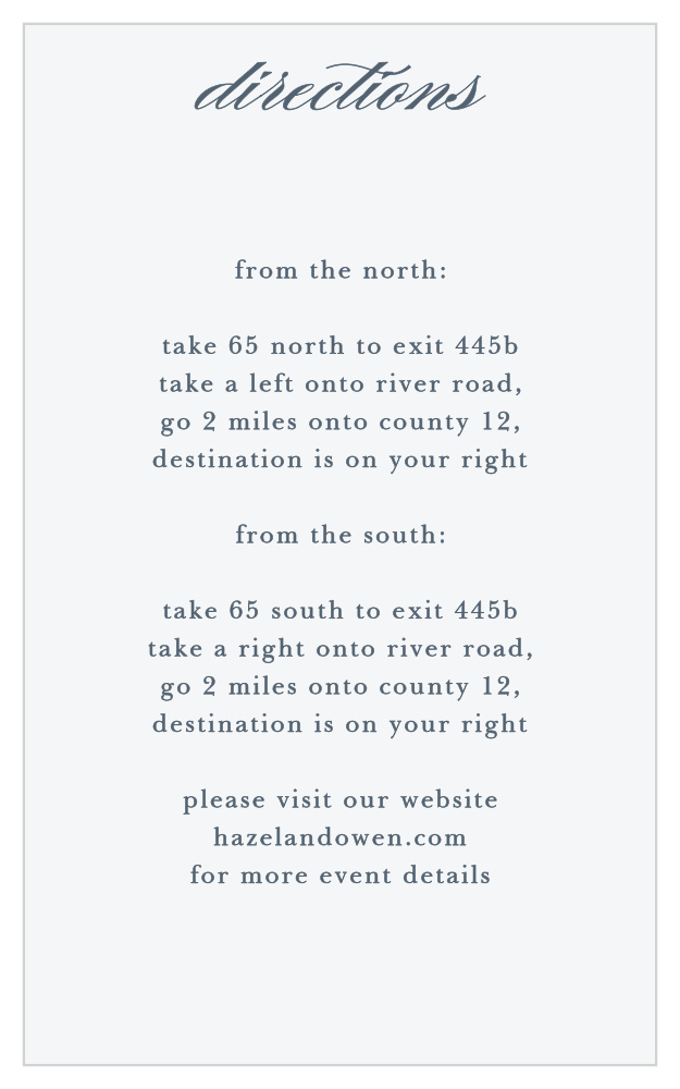 Incredibly Effortless Direction Cards