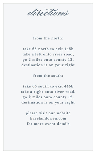 Incredibly Effortless Direction Cards