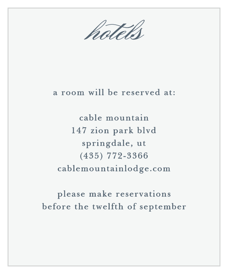 Incredibly Effortless Accommodation Cards