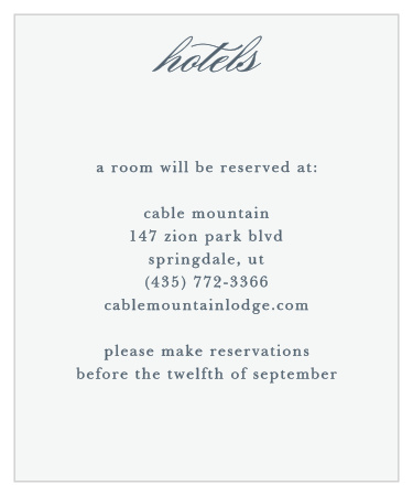 Incredibly Effortless Accommodation Cards