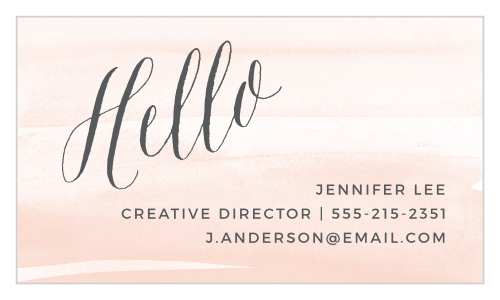 Give clients a business card they will remember with the Painted Wash Business Cards.