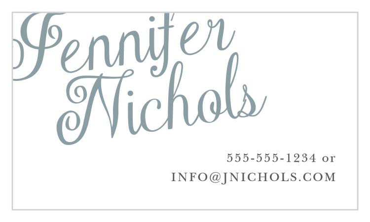 Plain Elegance Business Cards