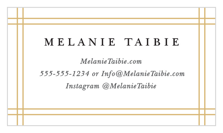 Simple Frame Foil Business Cards