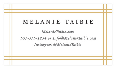 Simple Frame Foil Business Cards