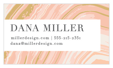 A classic pattern gets a modern update on the Marbled Paper Foil Business Cards.