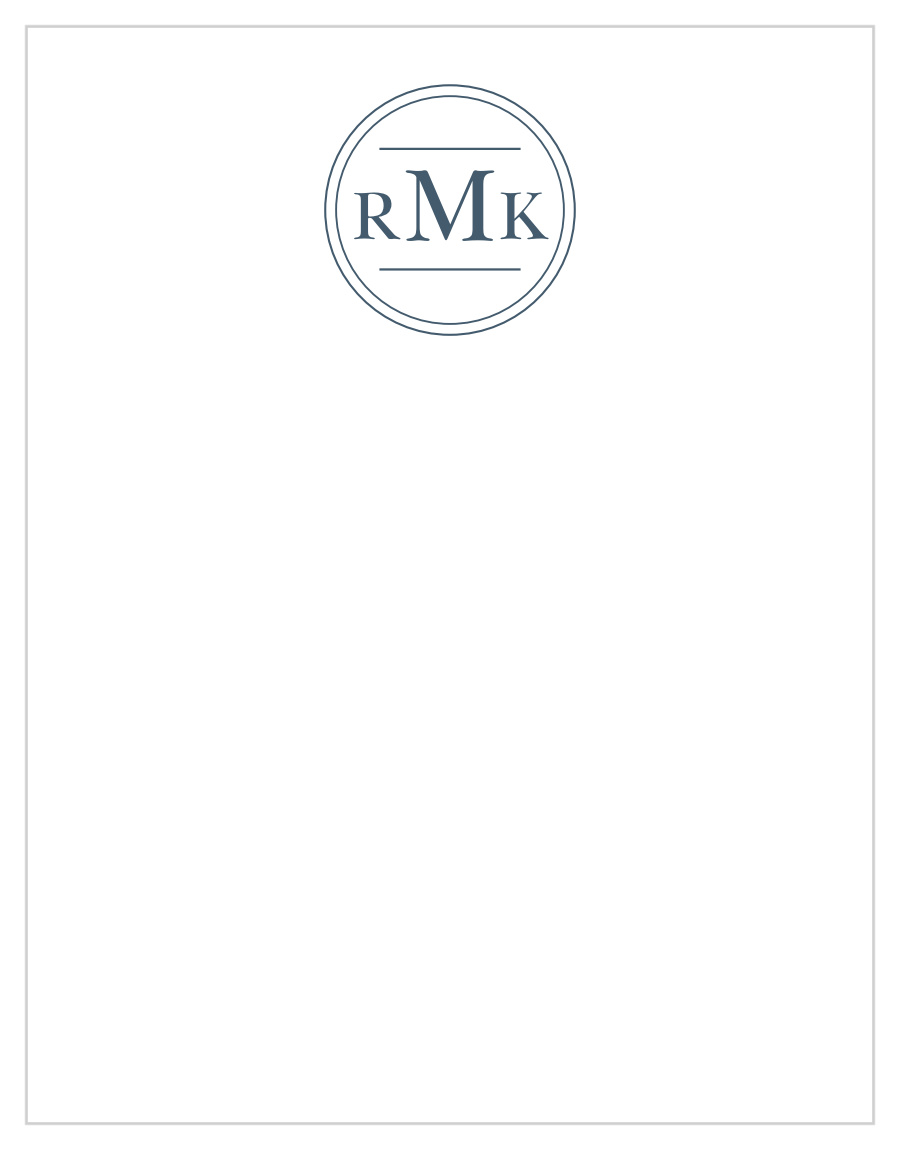 Circle Monogram Business Stationery