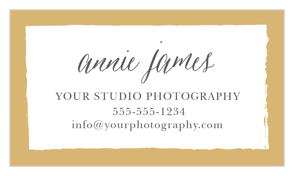 Painted Border Foil Business Cards