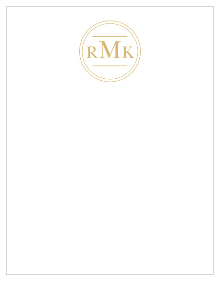 Circle Monogram Foil Business Stationery