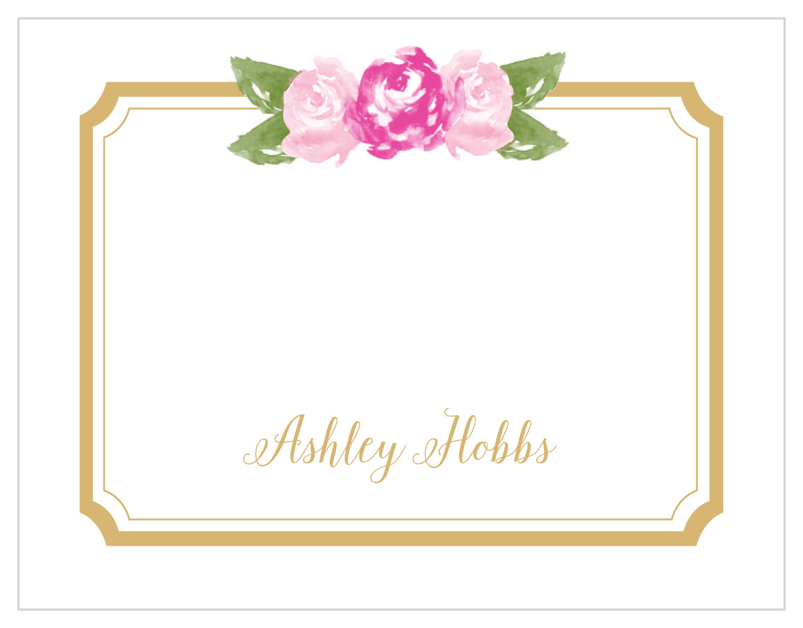 Floral Stripe Foil Business Stationery