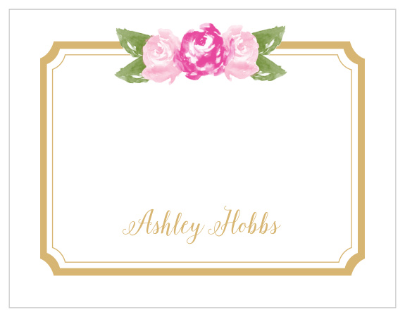 Floral Stripe Foil Business Stationery