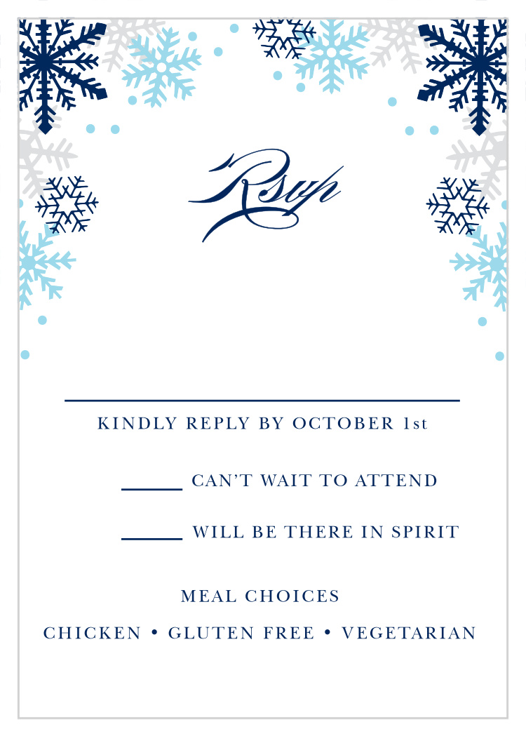 Shimmering Snowflakes Response Cards