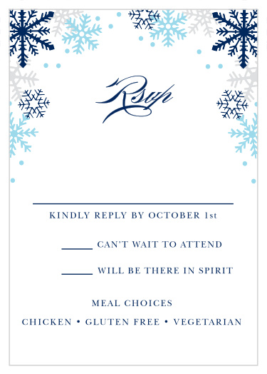 Shimmering Snowflakes Response Cards