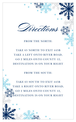 Shimmering Snowflakes Direction Cards