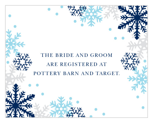 Shimmering Snowflakes Registry Cards