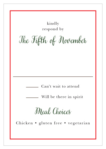 Cozy Plaid Response Cards