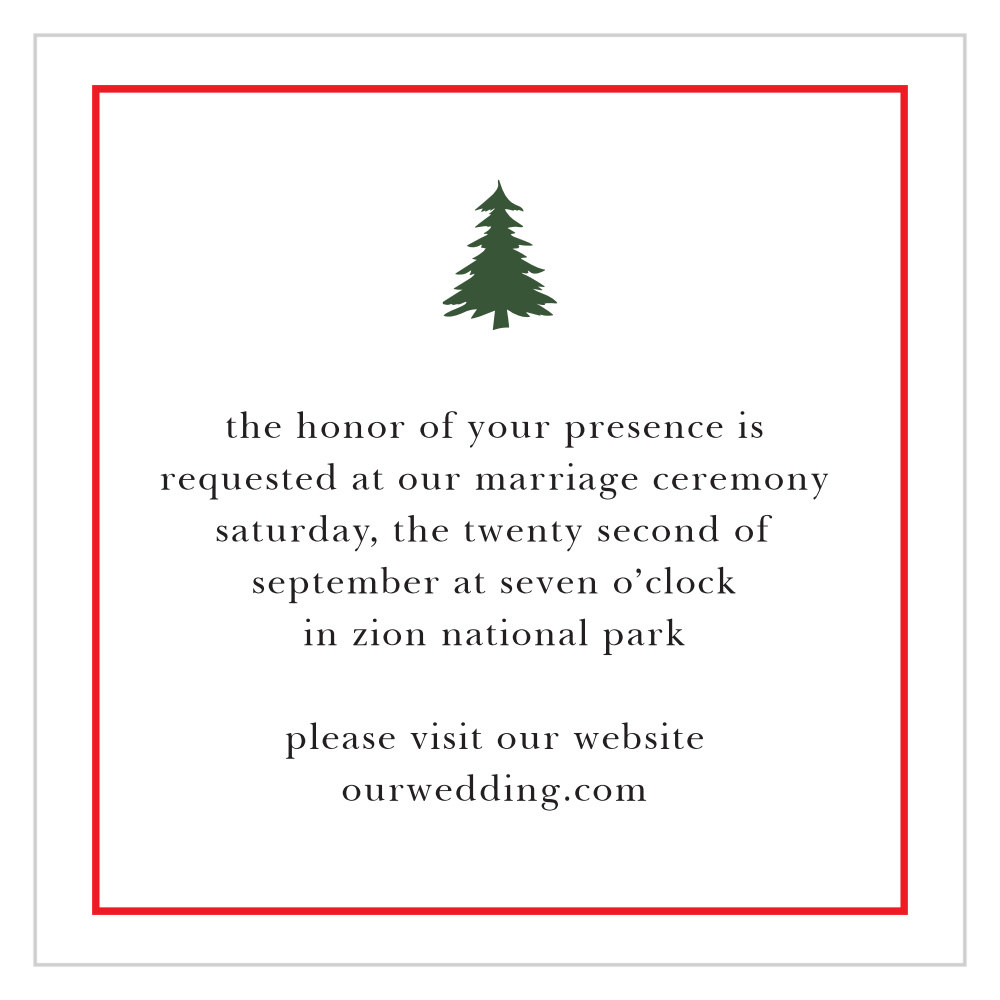 Cozy Plaid Ceremony Cards
