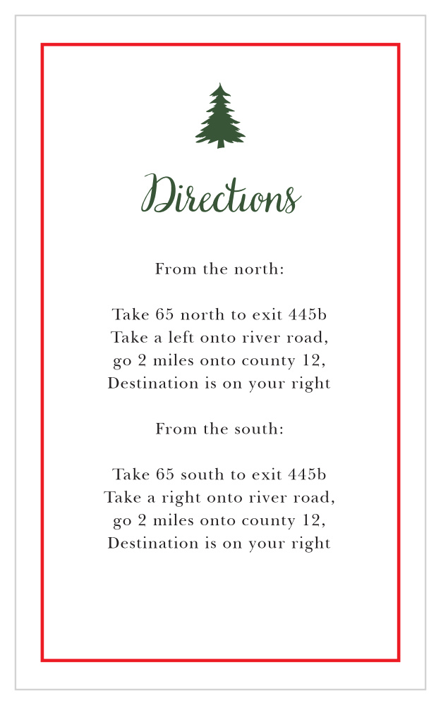 Cozy Plaid Direction Cards