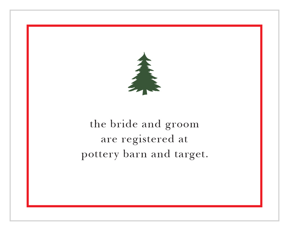 Cozy Plaid Registry Cards
