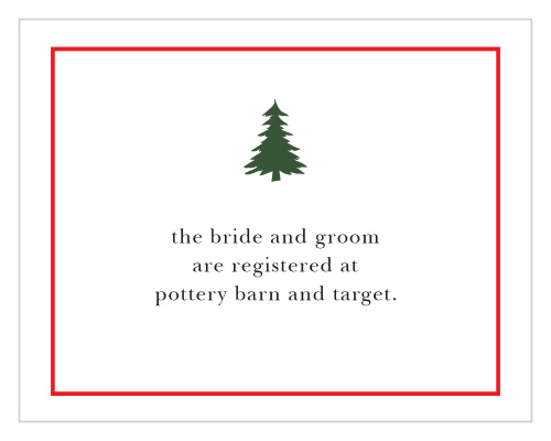 Cozy Plaid Registry Cards