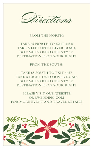 Holiday Bough Direction Cards
