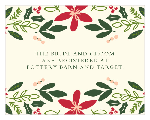Holiday Bough Registry Cards