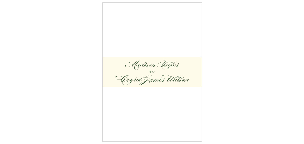 Holiday Bough Wedding Belly Bands