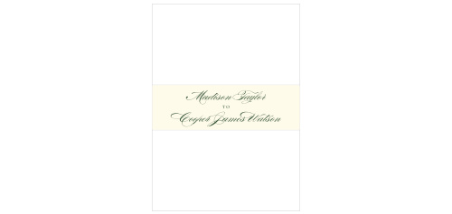 Holiday Bough Wedding Belly Bands
