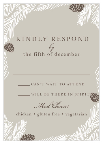 Pretty Pinecones Response Cards