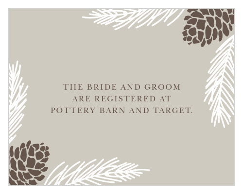 Pretty Pinecones Registry Cards