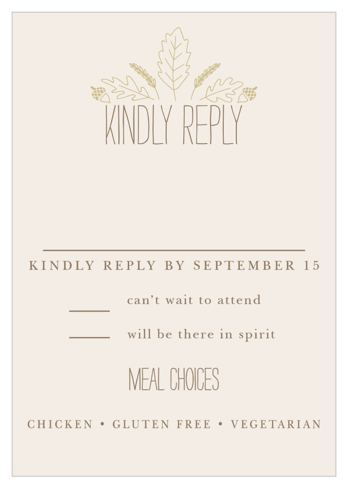 Elegant Autumn Response Cards