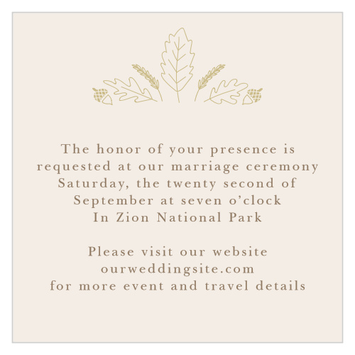 Elegant Autumn Ceremony Cards