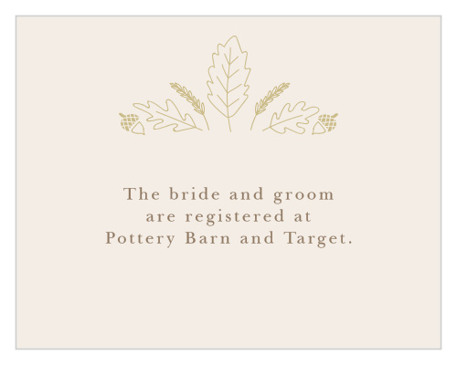 Elegant Autumn Registry Cards
