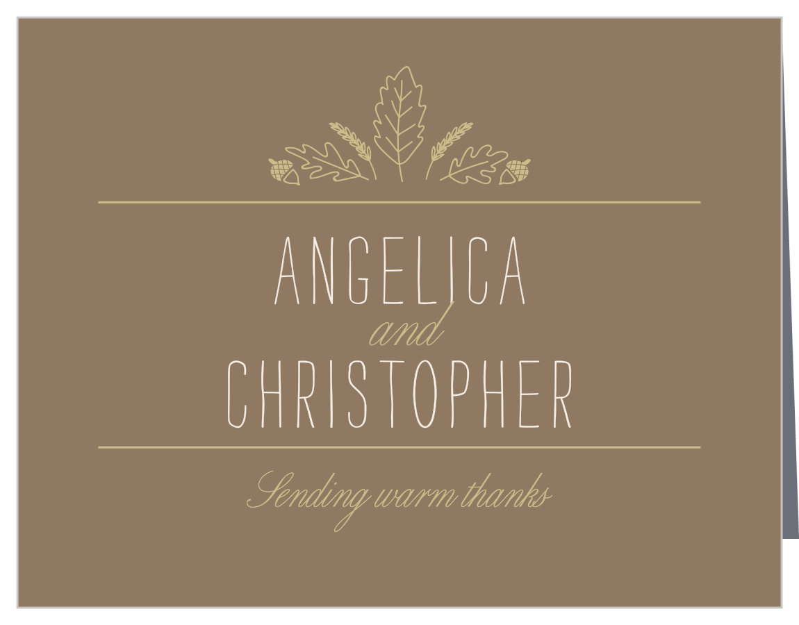Elegant Autumn Wedding Thank You Cards