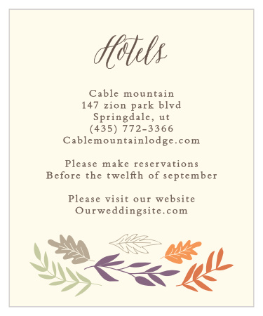 Fall Harvest Accommodation Cards