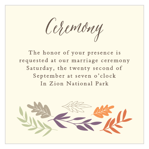 Fall Harvest Ceremony Cards