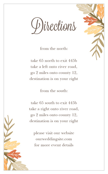 Falling Leaves Direction Cards