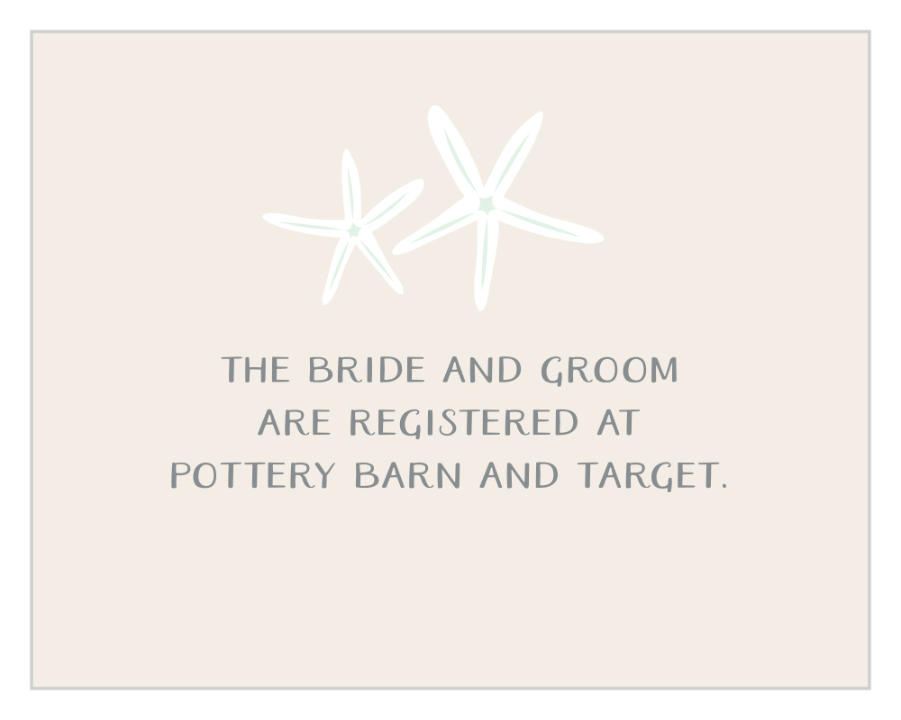 Starfish Beach Registry Cards