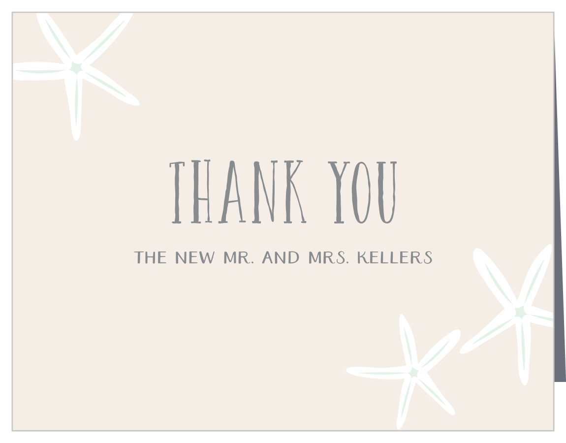 Starfish Beach Wedding Thank You Cards