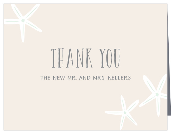 Convey your gratitude for the friends and family who made your special day even better with the Starfish Beach Thank You Cards.