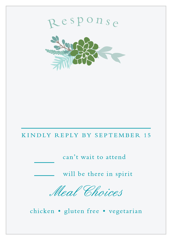 Sunny Succulents Response Cards