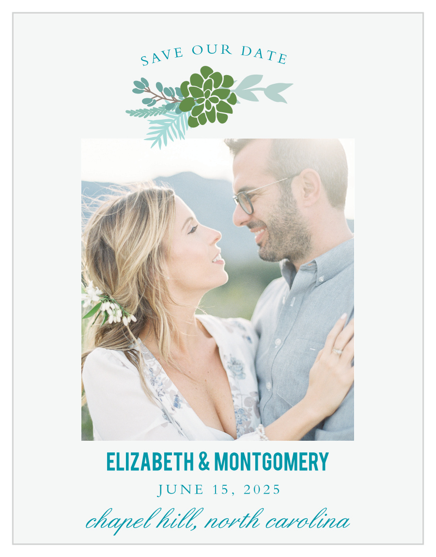 Sunny Succulents Save the Date Magnets