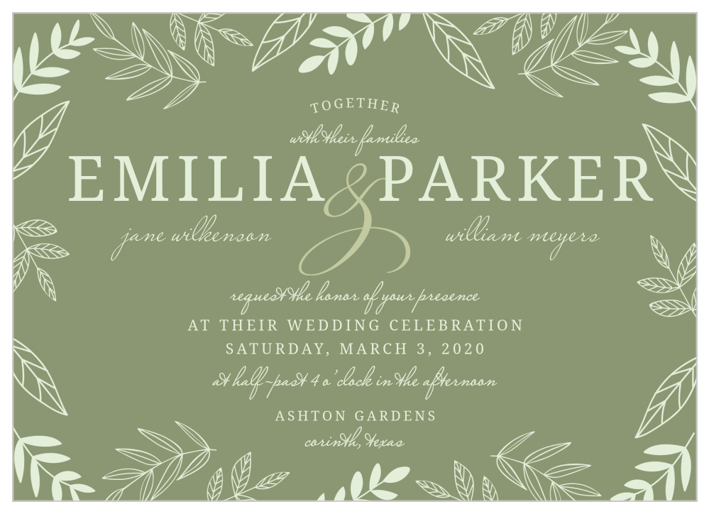 Secret Garden Wedding Invitations