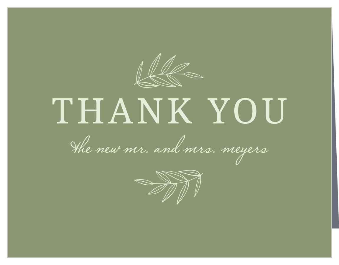 Secret Garden Wedding Thank You Cards