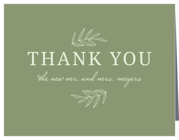 Secret Garden Wedding Thank You Cards