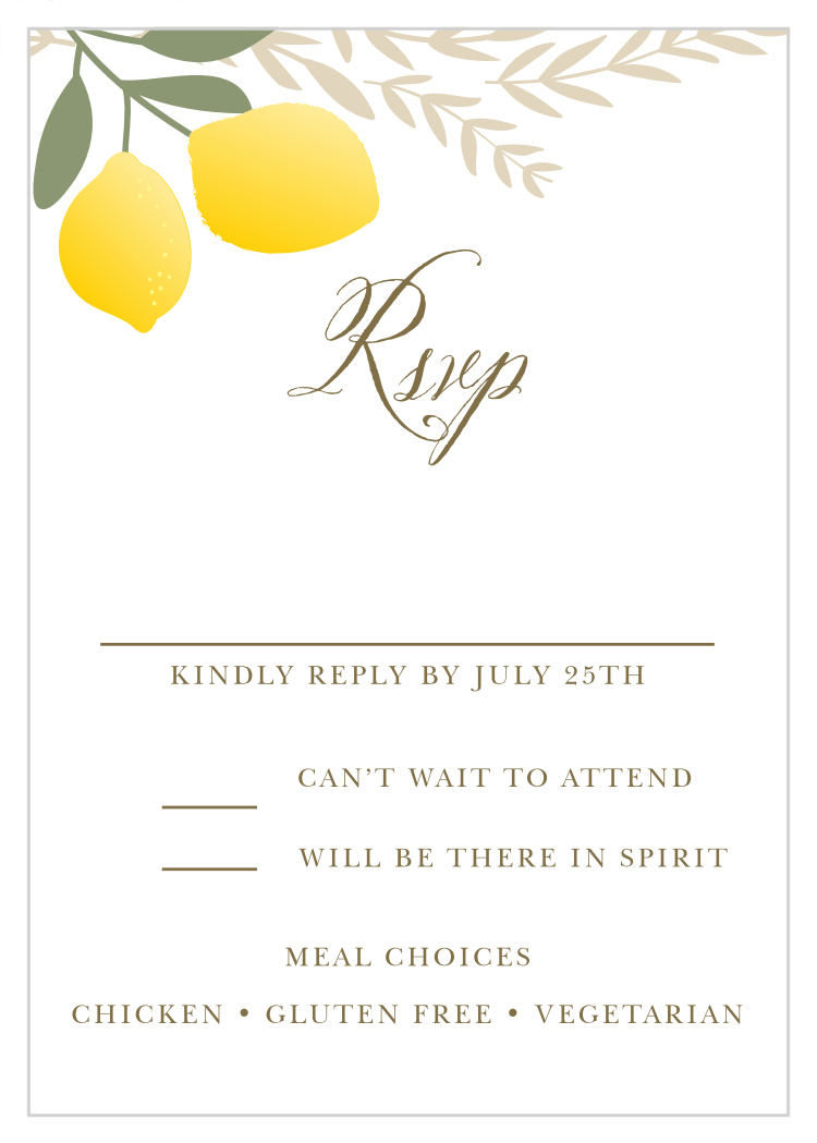 Summer Citrus Response Cards