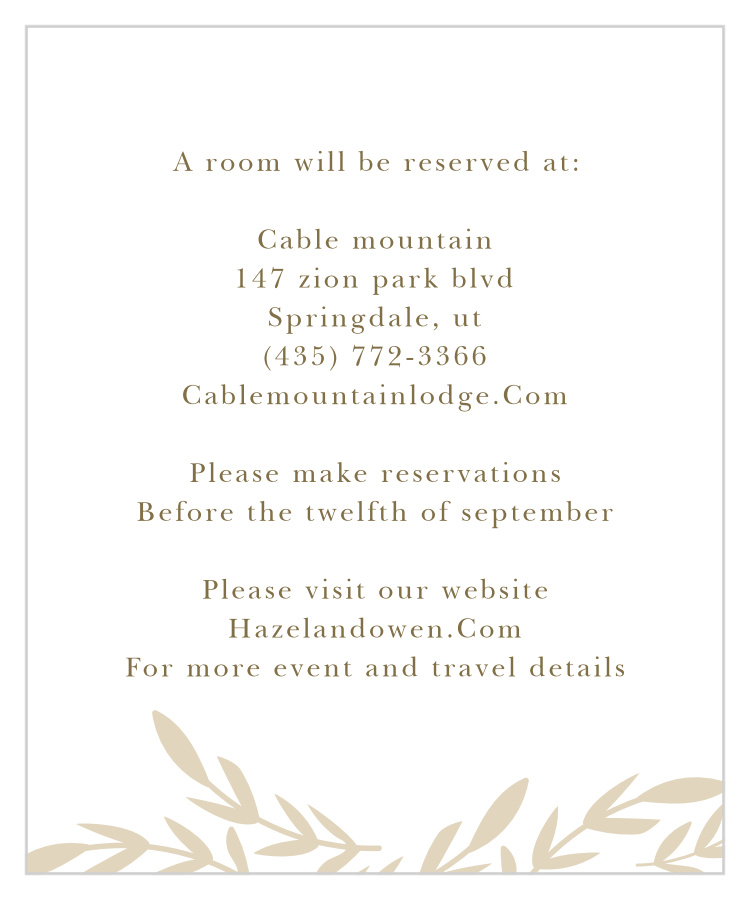 Summer Citrus Accommodation Cards