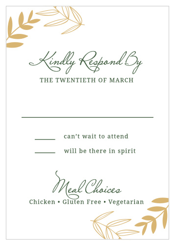 Secret Garden Foil Response Cards
