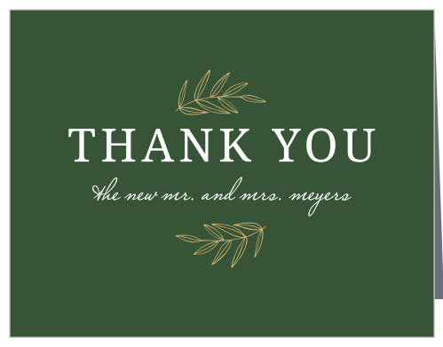Secret Garden Foil Wedding Thank You Cards