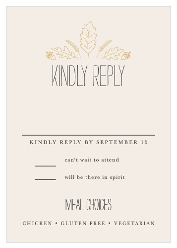 Elegant Autumn Foil Response Cards