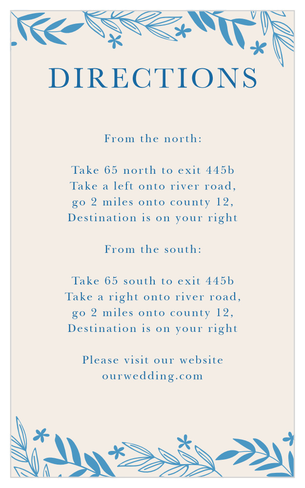 Spring Garden Direction Cards